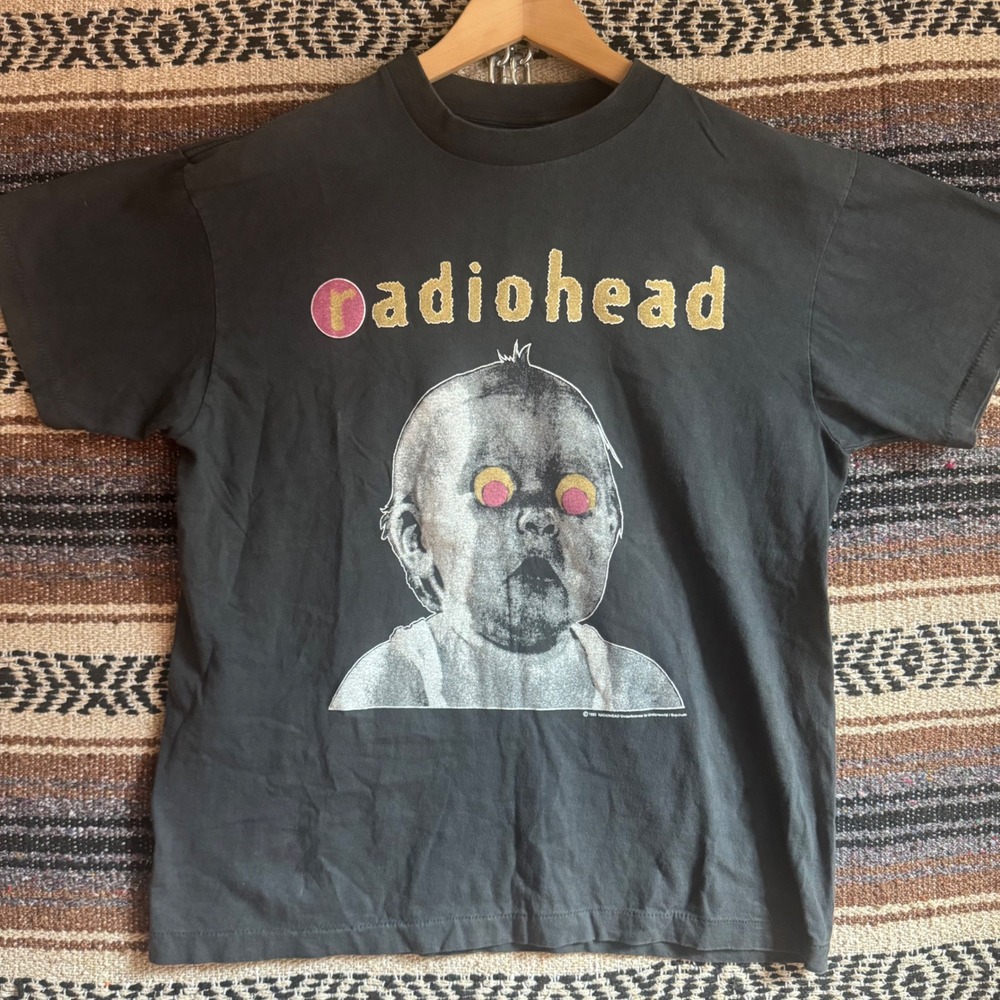 Radiohead Pablo Honey Tour Tee Large Black Modern Reprint Band Shirt